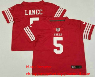 Toddler San Francisco 49ers #5 Trey Lance Limited Red Vapor Stitched Jersey