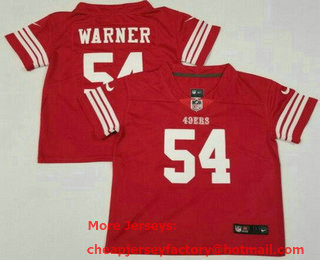 Toddler San Francisco 49ers #54 Fred Warner Limited Red Vapor Stitched Jersey