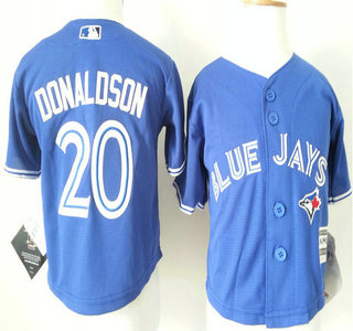 Toddler Toronto Blue Jays #20 Josh Donaldson Alternate Blue 2015 MLB Cool Base Jersey