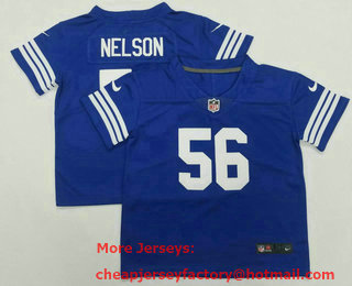 Toddlers Indianapolis Colts #56 Quenton Nelson Blue 2022 Vapor Untouchable Stitched NFL Nike Limited Jersey