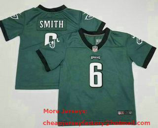 Toddlers Philadelphia Eagles #6 DeVonta Smith Midnight Green 2021 Vapor Untouchable Stitched NFL Nike Limited Jersey