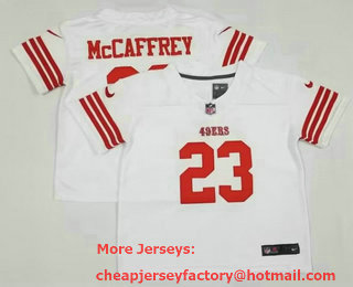 Toddlers San Francisco 49ers #23 Christian McCaffrey 2022 White Vapor Untouchable Stitched Limited Jersey