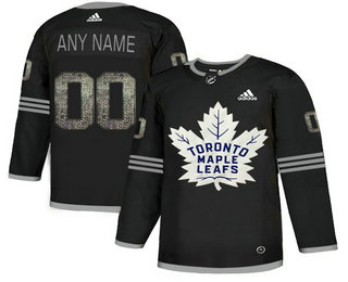 Toronto Maple Leafs Black Shadow Logo Print Men's Customized Adidas Jersey