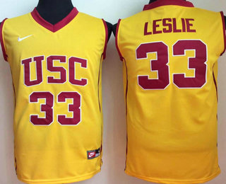 USC Trojans #33 Lisa Leslie Yellow College Basketball Jersey