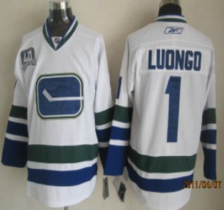 Vancouver Canucks #1 Luongo White Third Jersey