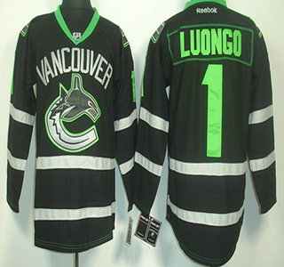 Vancouver Canucks #1 Roberto Luongo 2012 Black Ice Jersey