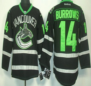 Vancouver Canucks #14 Alexandre Burrows 2012 Black Ice Jersey