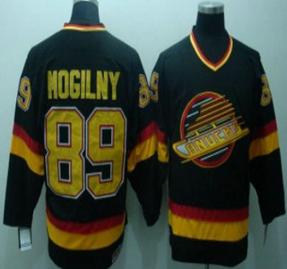 Vancouver Canucks #89 Mogiliny Black Throwback CCM Jersey