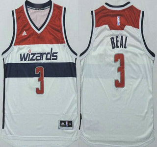 Washington Wizards #3 Bradley Beal Revolution 30 Swingman New White Jersey