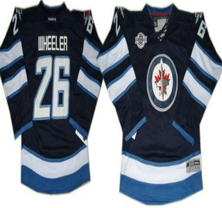 Winnipeg Jets #26 Blake Wheeler Navy Blue Kids Jersey