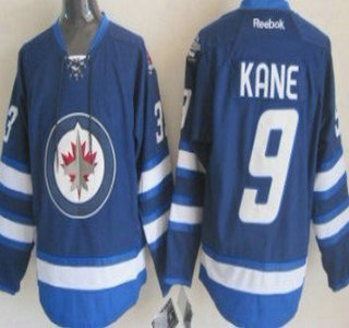 Winnipeg Jets #9 Evander Kane Navy Blue Kids Jersey