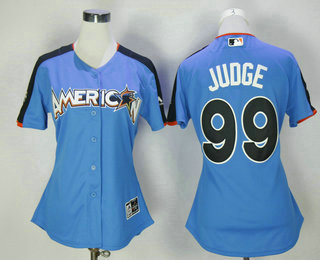 Women's American League New York Yankees #99 Aaron Judge Blue 2017 MLB All-Star Game Authentic Home Run Derby Jersey