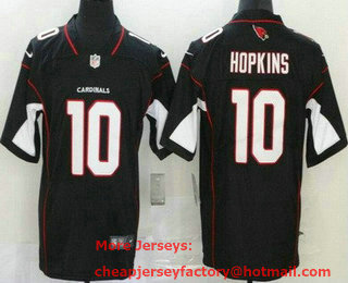 Women's Arizona Cardinals #10 DeAndre Hopkins Limited Black Vapor Jersey