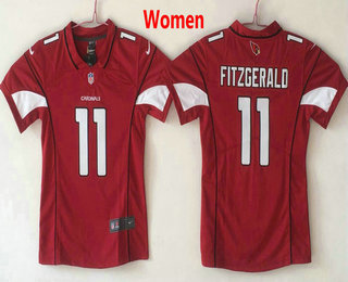 Women's Arizona Cardinals #11 Larry Fitzgerald Red 2017 Vapor Untouchable Stitched NFL Nike Limited Jersey
