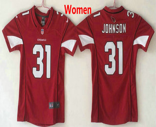 Women's Arizona Cardinals #31 David Johnson Red 2017 Vapor Untouchable Stitched NFL Nike Limited Jersey