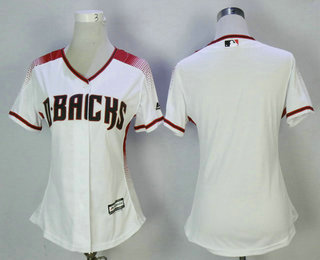 Women's Arizona Diamondbacks Blank White Capri Stitched MLB Cool Base Jersey