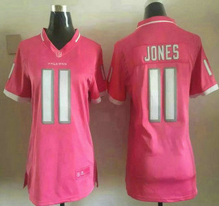 Women's Atlanta Falcons #11 Julio Jones Pink Bubble Gum 2015 NFL Jersey