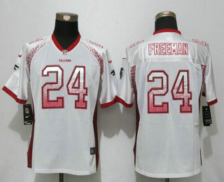 Women's Atlanta Falcons #24 Devonta Freeman White Drift Stitched NFL Nike Fashion Jersey