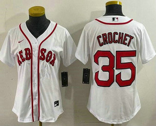 Women's Boston Red Sox #35 Garrett White Cool Base Jersey