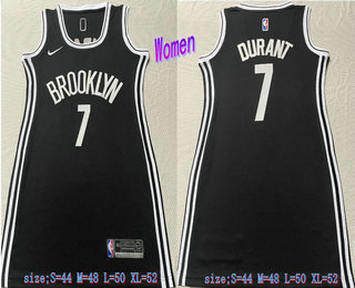 Women's Brooklyn Nets #7 Kevin Durant 2021 White Swingman Stitched NBA Dress