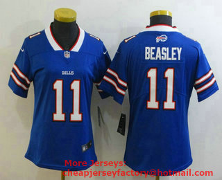 Women's Buffalo Bills #11 Cole Beasley Royal Blue 2020 Vapor Untouchable Stitched NFL Nike Limited Jersey