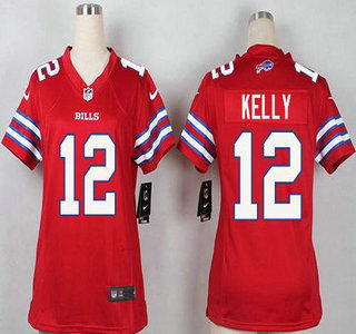Women's Buffalo Bills #12 Jim Kelly Red 2015 NFL Nike Game Jersey