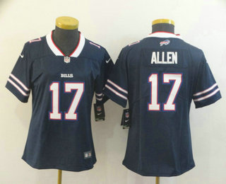 Women's Buffalo Bills #17 Josh Allen Navy Blue 2019 Inverted Legend Stitched NFL Nike Limited Jersey