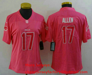 Women's Buffalo Bills #17 Josh Allen Pink 2019 Vapor Untouchable Stitched NFL Nike Limited Jersey