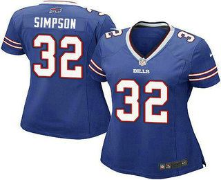 Women's Buffalo Bills #32 O. J. Simpson Royal Blue Team Color NFL Nike Game Jersey