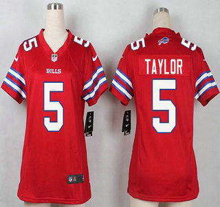 Women's Buffalo Bills #5 Tyrod Taylor Red 2015 NFL Nike Game Jersey