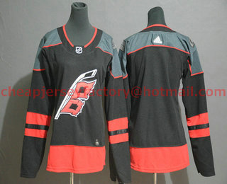 Women's Carolina Hurricanes Blank Black Adidas Stitched NHL Jersey