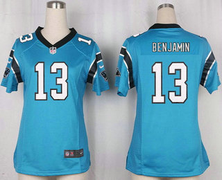 Women's Carolina Panthers #13 Kelvin Benjamin Light Blue Alternate Stitched NFL Nike Game Jersey