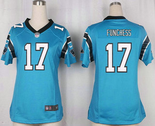 Women's Carolina Panthers #17 Devin Funchess Light Blue Alternate Stitched NFL Nike Game Jersey