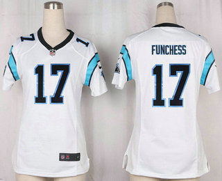 Women's Carolina Panthers #17 Devin Funchess White Road Stitched NFL Nike Game Jersey