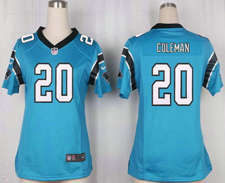 Women's Carolina Panthers #20 Kurt Coleman Light Blue Alternate Stitched NFL Nike Game Jersey