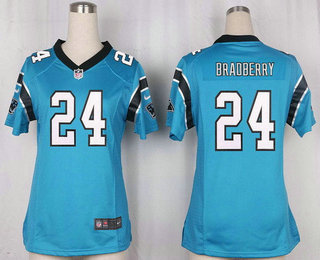 Women's Carolina Panthers #24 James Bradberry Light Blue Alternate Stitched NFL Nike Game Jersey
