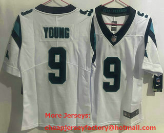 Women's Carolina Panthers #9 Bryce Young White 2023 Vapor Untouchable Stitched Nike Limited Jersey