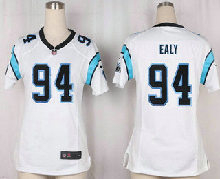 Women's Carolina Panthers #94 Kony Ealy White Road Stitched NFL Nike Game Jersey