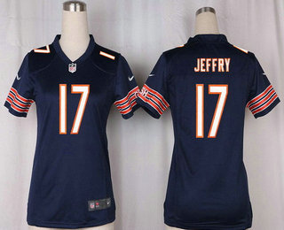 Women's Chicago Bears #17 Alshon Jeffery Navy Blue Team Color Stitched NFL Nike Game Jersey