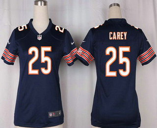 Women's Chicago Bears #25 Ka'Deem Carey Navy Blue Team Color Stitched NFL Nike Game Jersey