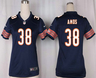 Women's Chicago Bears #38 Adrian Amos Navy Blue Team Color Stitched NFL Nike Game Jersey