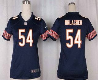 Women's Chicago Bears #54 Brian Urlacher Navy Blue Team Color Stitched NFL Nike Game Jersey