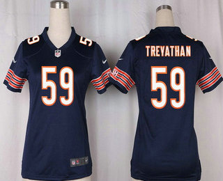 Women's Chicago Bears #59 Danny Trevathan Navy Blue Team Color Stitched NFL Nike Game Jersey