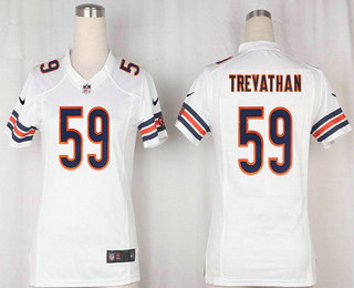 Women's Chicago Bears #59 Danny Trevathan White Road Stitched NFL Nike Game Jersey