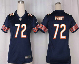 Women's Chicago Bears #72 William Perry Navy Blue Team Color Stitched NFL Nike Game Jersey
