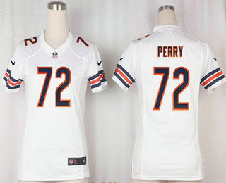 Women's Chicago Bears #72 William Perry White Road Stitched NFL Nike Game Jersey