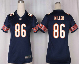 Women's Chicago Bears #86 Zach Miller Navy Blue Team Color Stitched NFL Nike Game Jersey