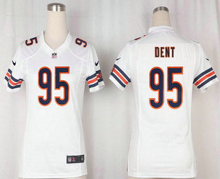 Women's Chicago Bears #95 Richard Dent White Road Stitched NFL Nike Game Jersey
