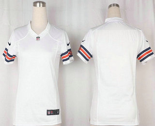 Women's Chicago Bears Blank White Road Stitched NFL Nike Game Jersey
