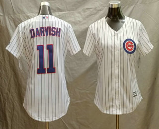 Women's Chicago Cubs #11 Yu Darvish White Home Stitched MLB Cool Base MLB Jersey